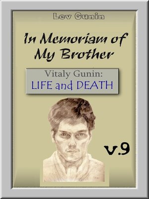 cover image of In Memoriam of my Brother. V. 9. Literary Works.